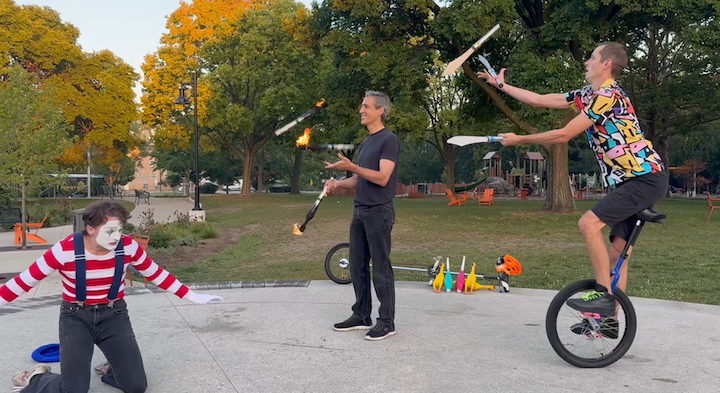Evanston Goes Electric: Central Street’s Inaugural Busker Fest Brings Fire, Fiddles, and Street Soul