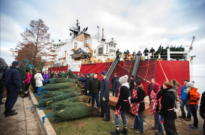 Coast Guard cutter delivers holiday trees to more than 1,200 families, continuing a century-old tradition