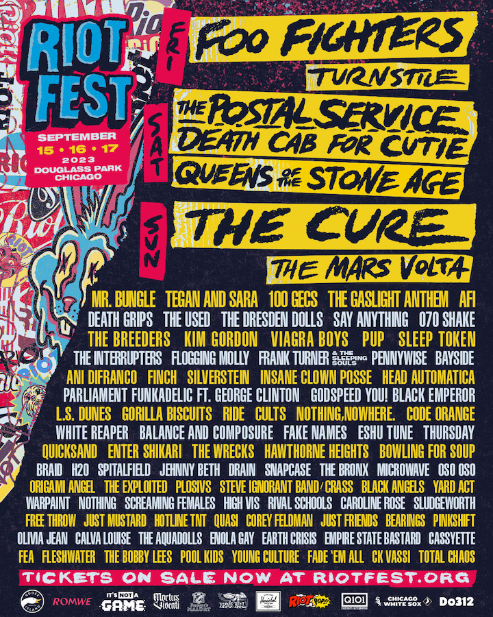 Riot Fest Announces Lineup for 2023!
