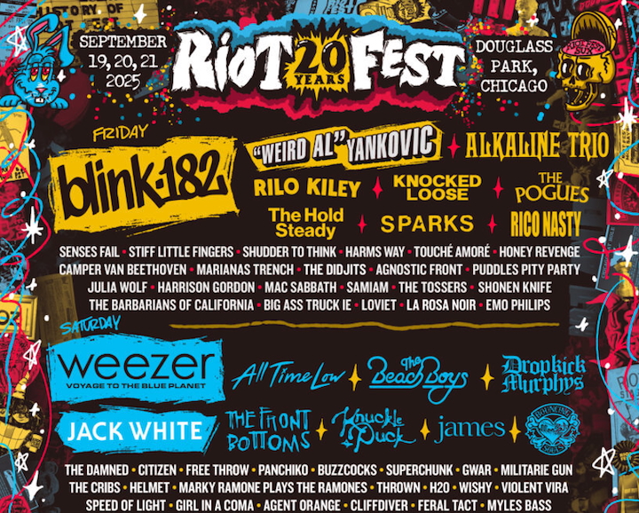 Riot Fest 2025: Chicago’s Punk Rock Mecca Turns 20 With Blink-182, Green Day, Jack White & A Punk Army of Legends