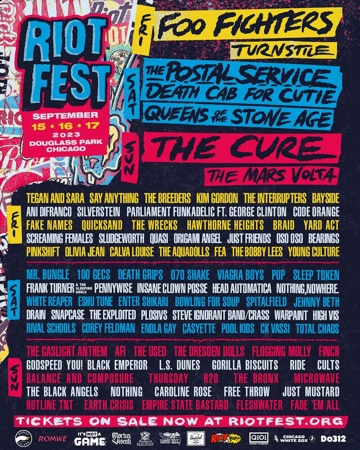Full Schedules For Friday, Saturday And Sunday At RIOT FEST!